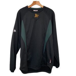 Oakland Athletics A’s Majestic MLB Authentic Collection Green Team M Sweatshirt